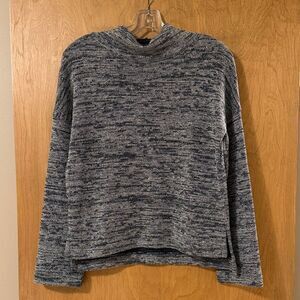 Madewell Black and Gray Mock Turtleneck Sweater